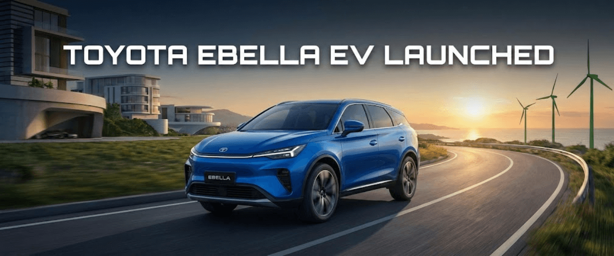 Toyota Ebella EV Launched Today: 543KM Range in Single Charge with 7 Airbags
